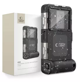 Tech-Protect Vízálló tok IPX8 okostelefonokhoz 4.7-6.7" - fekete-9589046924552 1 kép
