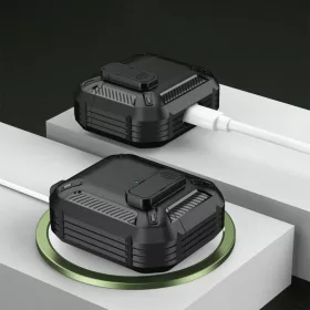 Tech-Protect X-Carbo tok AirPods Pro 1 / 2 - fekete-9490713928080 2 kép