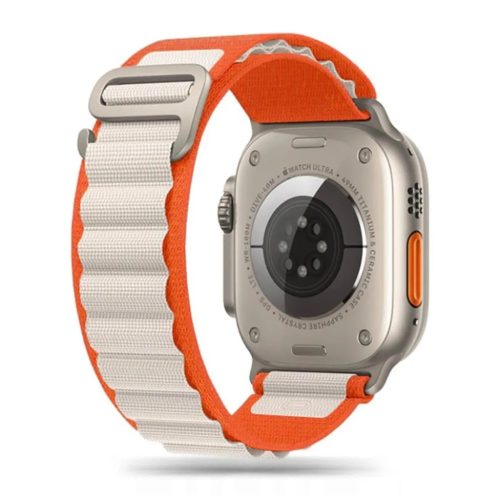 Tech-Protect Nylon Pro szíj Apple Watch 4/5/6/7/8/9/SE/Ultra 1/2 (42/44/45/49 mm) - Narancs-Bézs