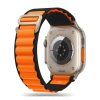 Tech-Protect Nylon Pro szíj Apple Watch 4 / 5 / 6 / 7 / 8 / 9 / SE / Ultra 1 / 2 (42/44/45/49 mm) - Fekete & Narancs