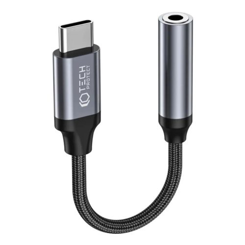 Tech-Protect UltraBoost USB-C / 3.5mm mini jack adapter - fekete-9490713929667 1 kép