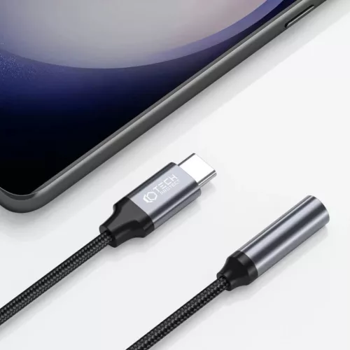 Tech-Protect UltraBoost USB-C / 3.5mm mini jack adapter - fekete-9490713929667 3 kép