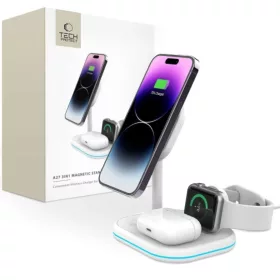 Tech-Protect QI15W-A27 3in1 vezeték nélküli töltőállomás MagSaf-9490713934647 7 kép