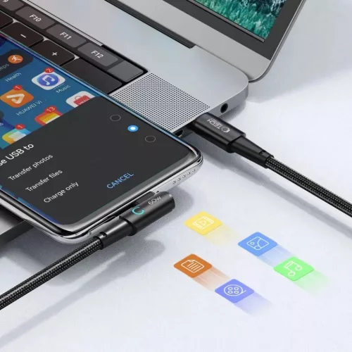 Tech-Protect UltraBoost L USB-C / USB-C kábel 60W 6A 2m - szürke-9490713935323 5 kép
