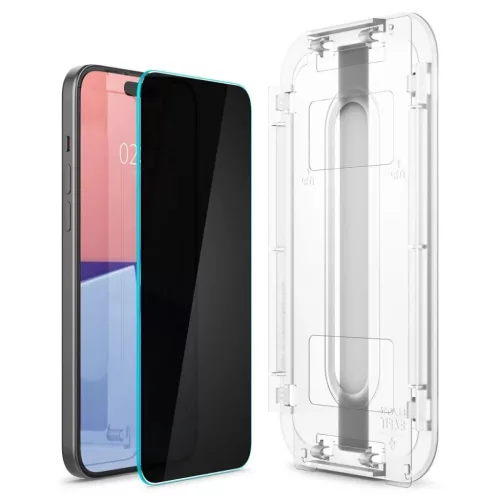 Spigen Glas.tR EZ Fit Privacy edzett üveg iPhone 15 Pro-hoz üvegfól-8809896754354 2 kép