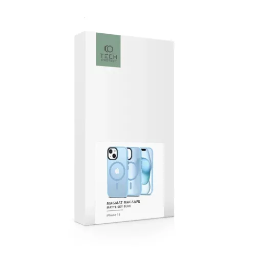 Tech-Protect MagMat MagSafe tok iPhone 15 - matt kék-9319456606621 6 kép