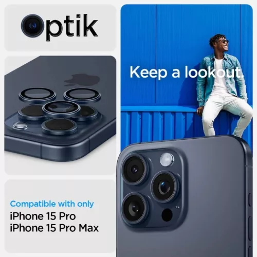 Spigen Optik.tR EZ Fit Kamera Védő az iPhone 14 Pro / Pro Max / 15 P-8809971220552 7 kép