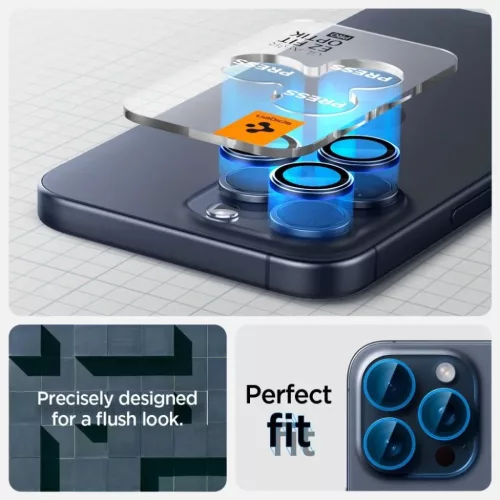 Spigen Optik.tR EZ Fit Kamera Védő az iPhone 14 Pro / Pro Max / 15 P-8809971220552 9 kép