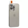 Spigen Optik.tR EZ Fit Kamera Protector iPhone 14 Pro / Pro Max / 15 Pro / Pro Max / 16 Pro / Pro Max / 17 Pro / Pro Max - természetes titán 2 db üvegfólia