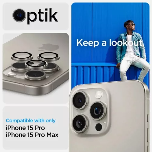 Spigen Optik.tR EZ Fit Kamera Protector iPhone 14 Pro / Pro Max / 15 P-8809971220545 7 kép