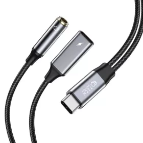 Tech-Protect UltraBoost USB-C (male) PD 60W 6A / mini jack 3.5mm (fema-9319456607383 1 kép