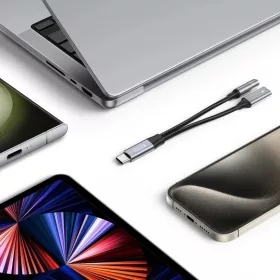 Tech-Protect UltraBoost USB-C (male) PD 60W 6A / mini jack 3.5mm (fema-9319456607383 2 kép