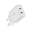 Tech-Protect C20W hálózati töltő 2x USB-C PD 20W - fehér-9319456607093 2 kép