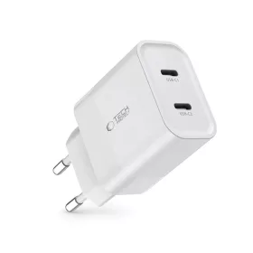 Tech-Protect C20W hálózati töltő 2x USB-C PD 20W - fehér-9319456607093 2 kép