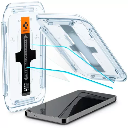 Spigen Glas.tR EZ Fit edzett üveg Samsung Galaxy S25 / S24 - 2 db üv-8809971223430 10 kép