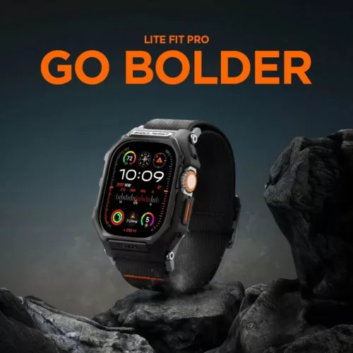  Apple Watch Ultra 1 / 2 / 3 (49 mm) matt fekete Spigen Lite Fit Pro t-8809896754125 10 kép
