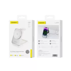 FONENG vezeték nélküli töltő 3in1 CP126 15W Fehér-6970462510826 1 kép