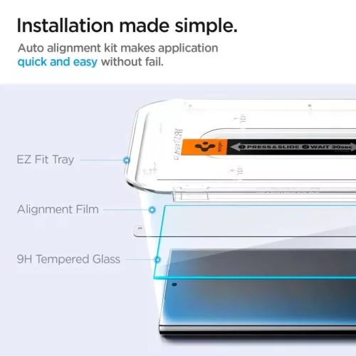 Spigen Glas.tR EZ Fit üvegfólia Samsung Galaxy S24 Ultra - 2 db-8809971224116 9 kép