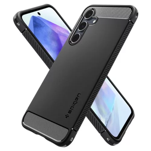 Spigen Rugged Armor tok Samsung Galaxy A55 5G - matt fekete-8809971224420 8 kép