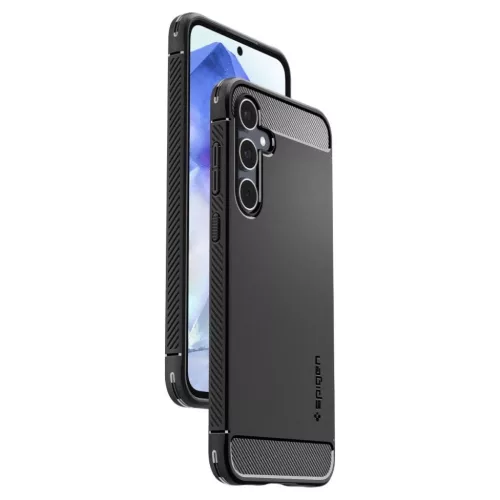 Spigen Rugged Armor tok Samsung Galaxy A55 5G - matt fekete-8809971224420 9 kép
