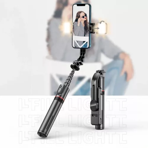 Tech-Protect L05S Bluetooth selfie bot állvánnyal és LED lámpával-5906203690381 8 kép