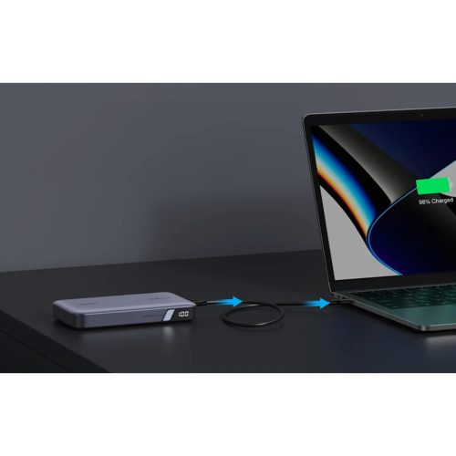 Powerbank 20000mAh Ugreen PB720, USB + 2x USB-C, 100W PD (szürke)-6941876221868 4 kép