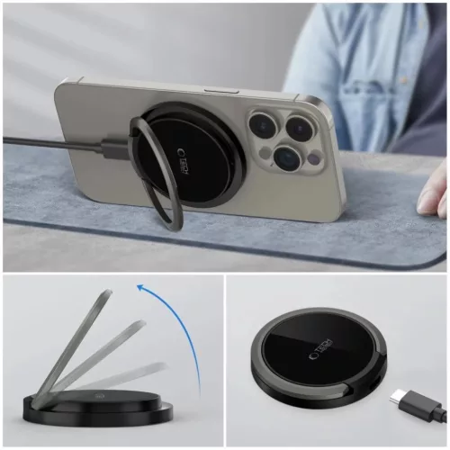 Tech-Protect QI15W-A33 induktív töltő MagSafe-el és állvánnyal U-5906302308347 8 kép