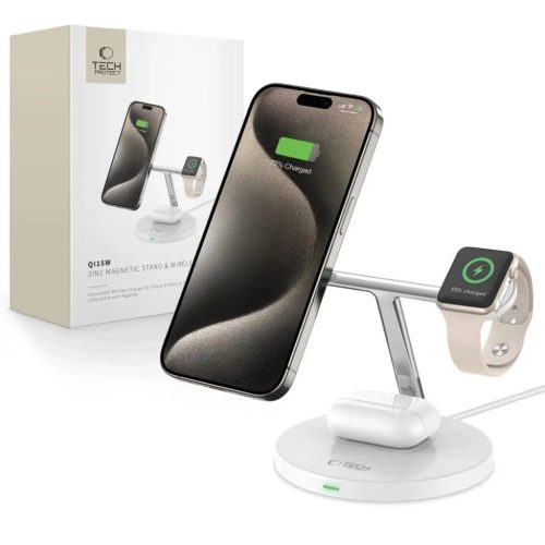 Tech-Protect QI15W-A35 3 az 1-ben induktív töltőállomás MagSafe f-5906302309559 1 kép