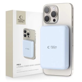   Tech-Protect LifeMag PB11 Powerbank MagSafe funkcióval 10000mAh, 15W USB-C port - kék + USB-C kábel
