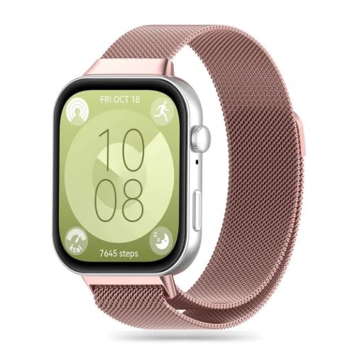 Tech-Protect MilaneseBand szíj Huawei Watch Fit 3-hoz - rózsaszín-5906302310487 1 kép