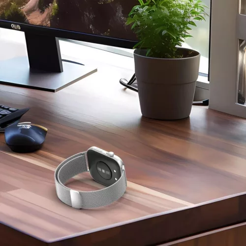 Tech-Protect MilaneseBand szíj Huawei Watch Fit 3-hoz - rózsaszín-5906302310487 4 kép