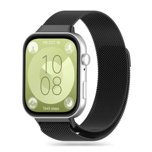 Tech-Protect MilaneseBand szíj Huawei Watch Fit 3 - fekete-5906302310494 1 kép