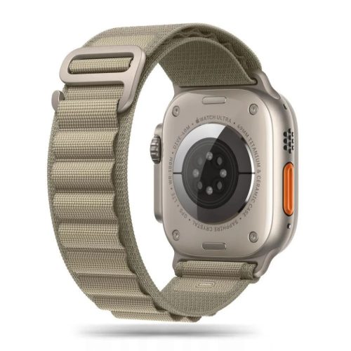 Tech-Protect Nylon Pro szíj Apple Watch 4 / 5 / 6 / 7 / 8 / 9 / SE / Ultra 1 / 2 (42/44/45/49 mm) - Titanium Olive