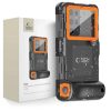 Tech-Protect Vízálló Tok IPX8 okostelefonokhoz 4.7-6.7" - fekete és narancs