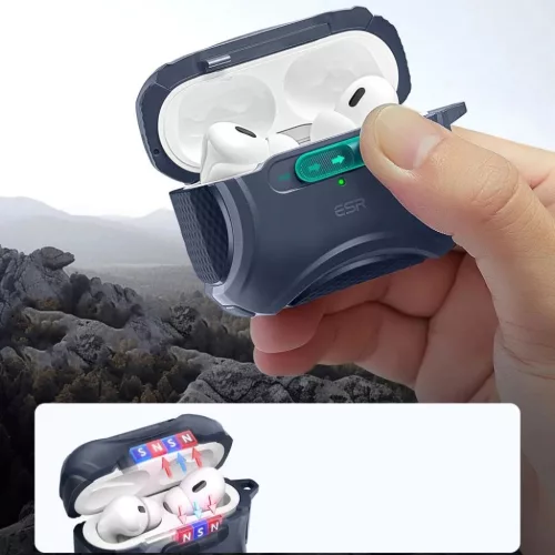 ESR Cyber Flicklock Halolock MagSafe tok Airpods Pro 1 / 2 - Kék-4894240195291 4 kép