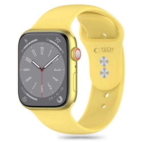 Tech-Protect Szilikon Szíj Apple Watch 4 / 5 / 6 / 7 / 8 / 9 / SE / Ultra 1 / 2 (42 / 44 / 45 / 49 mm) - Sárga