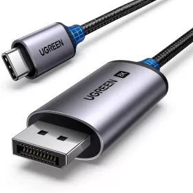   Ugreen CM556 kábel USB-C és DisplayPort 8K csatlakozókkal, 3 m hosszú - szürke