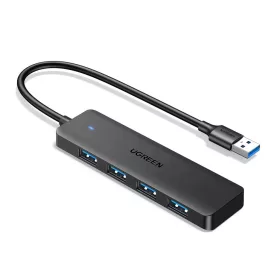   HUB Ugreen CM219 25851 with 4 USB-A 3.0 ports and USB-A 3.0 cable 15cm - black