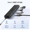 HUB Ugreen CM219 25851 with 4 USB-A 3.0 ports and USB-A 3.0 cable 15cm-6941876228515 3 kép