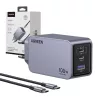 Ugreen Nexode Pro 100W hálózati töltő, GaN, USB + 2x USB-C (szürk-6941876228744 4 kép