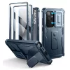 Samsung Galaxy S24 Ultra Dexnor 360 ütésálló tok kihajtható állvánnyal és kameravédővel kék