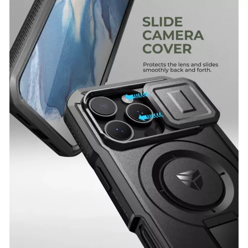 iPhone 16 Pro Dexnor Magsafe 360 tok, kihajtható állvánnyal, fekete-6977140258995 7 kép