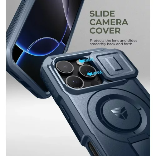 iPhone 16 Pro Dexnor Magsafe 360 tok, kihajtható állvánnyal, kék �-6977140258766 4 kép