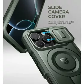 iPhone 16 Pro Dexnor Magsafe 360 tok, kihajtható állvánnyal, zöld -6977140258759 2 kép