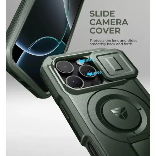 iPhone 16 Pro Dexnor Magsafe 360 tok, kihajtható állvánnyal, zöld -6977140258759 2 kép