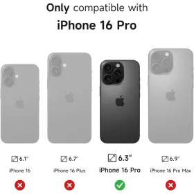 iPhone 16 Pro SURITCH Magsafe tok, kihajtható állvánnyal, fekete ü-6977140250593 2 kép
