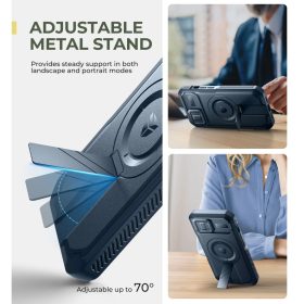 iPhone 15 Dexnor Magsafe 360 tok, kihajtható állvánnyal, kék üté-6977140258483 2 kép