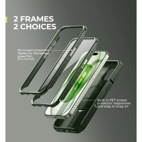 iPhone 15 Dexnor Magsafe 360 tok, kihajtható állvánnyal, zöld üt�-6977140258490 2 kép