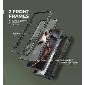 Samsung Galaxy S25 Dexnor tok kihajtható állvánnyal, fekete 360 üt-6977140257363 2 kép