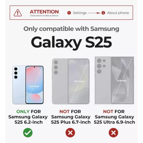 Samsung Galaxy S25 Dexnor tok kihajtható állvánnyal, fekete 360 üt-6977140257363 3 kép